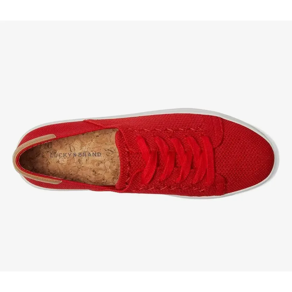☀️Lucky Brand Talena Knit Low Top Comfort Platform  Crimson Women's 6 NWOT